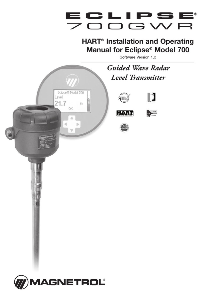 Magnetrol ECLIPSE 700GWR Installation and operating manual