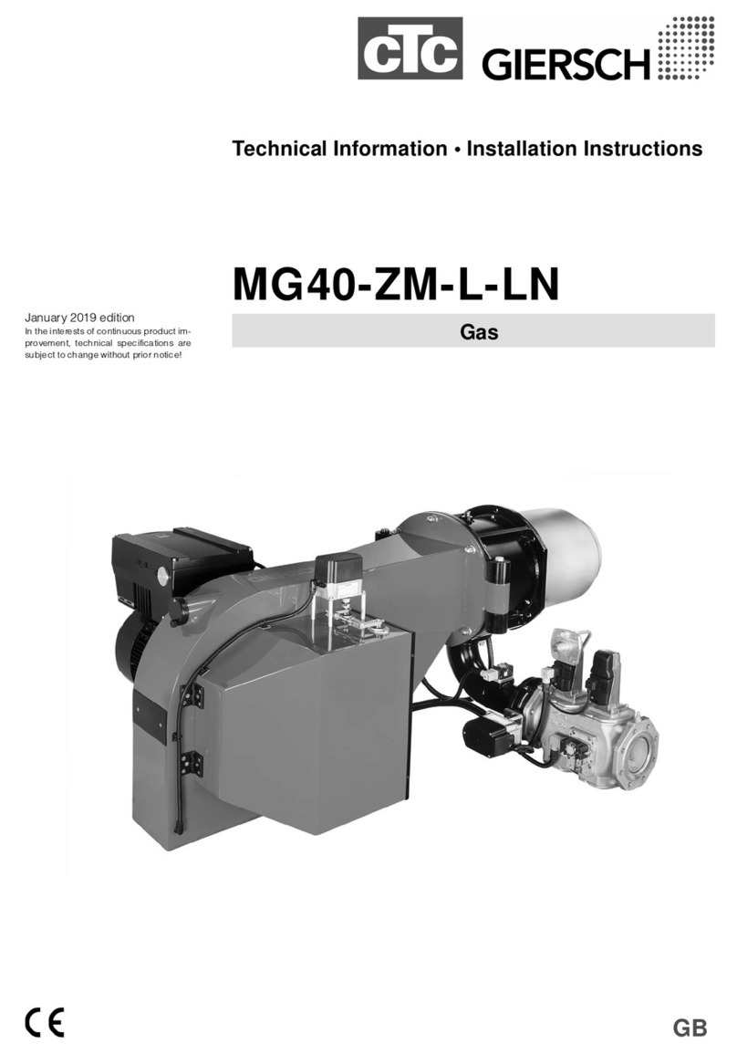 CTC Giersch MG40 Series Technical information and installation instructions