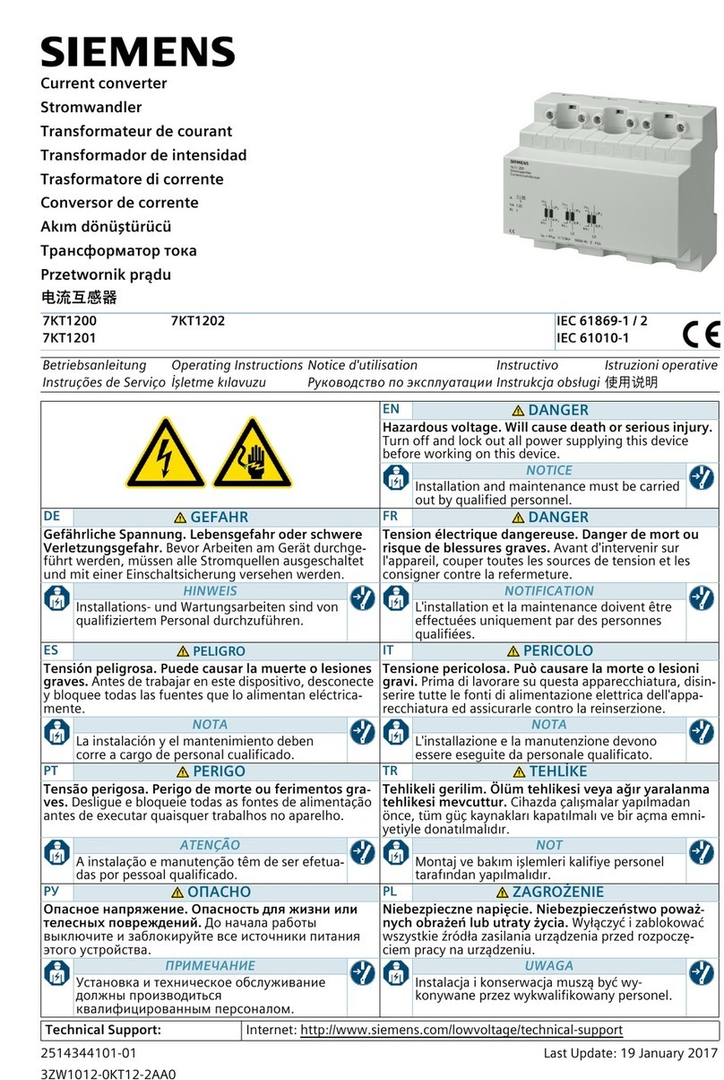 Siemens 7KT1200 operating instructions