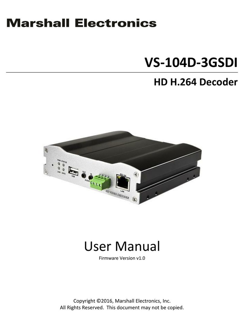 Marshall Electronics VS-104D-3GSDI User manual