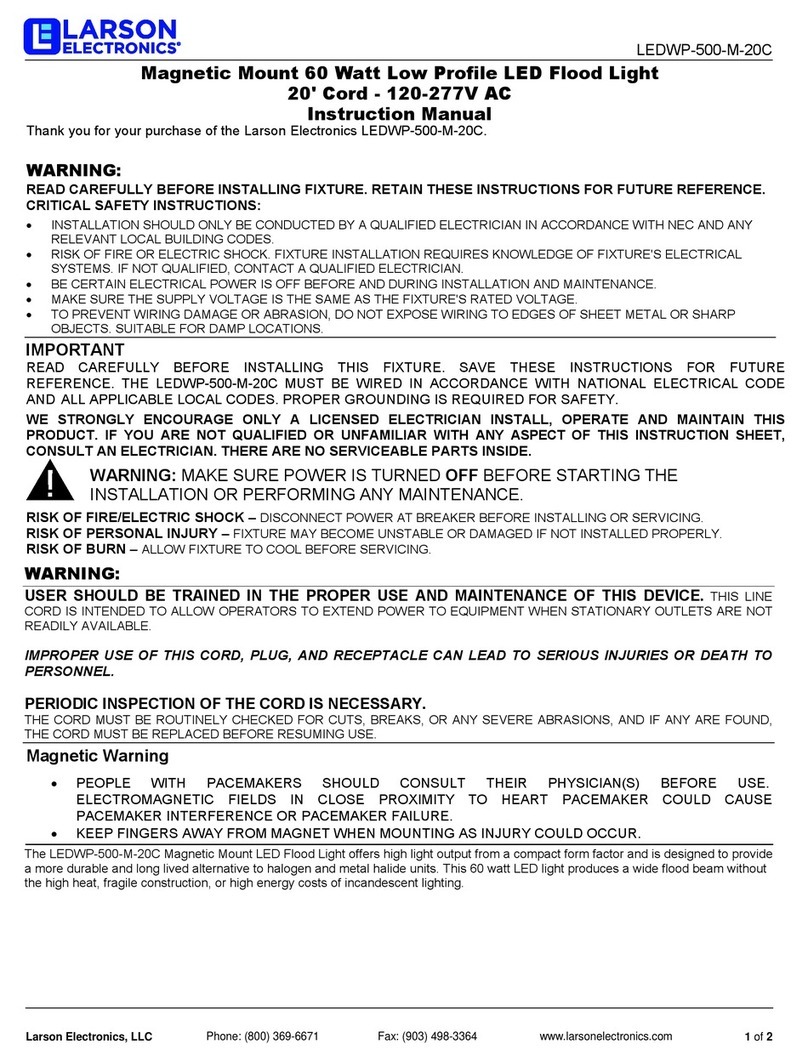 Larson Electronics LEDWP-500-M-20C User manual