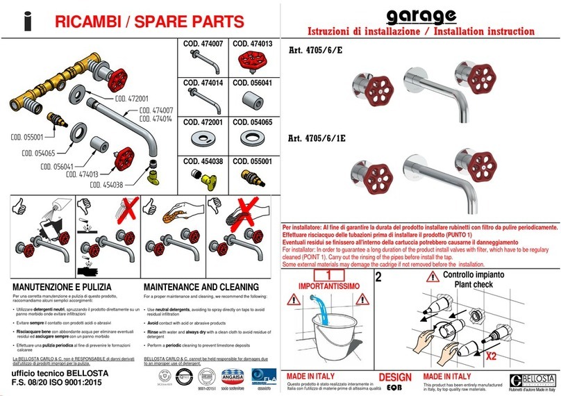 BELLOSTA garage 4705/6/E Installation instruction
