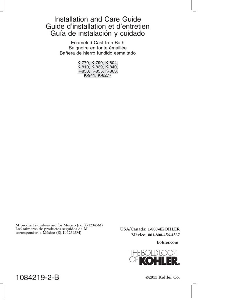 Kohler K-941 Installation and care guide