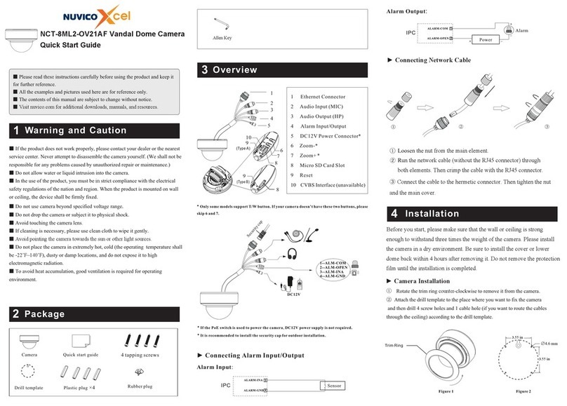 Nuvico Xcel NCT-8ML2-OV21AF User manual