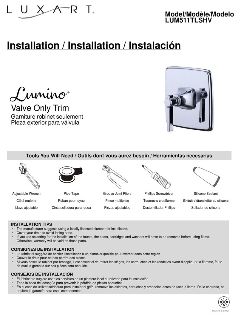Luxart Lumino LUM511TLSHV User manual Luxart Lumino LUM511TLSHV User manual