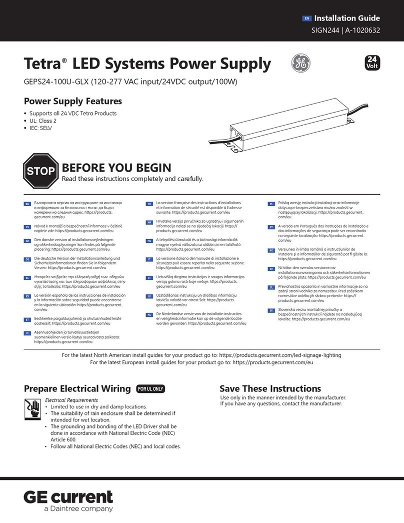 Daintree GE current Tetra GEPS24-100U-GLX installation guide