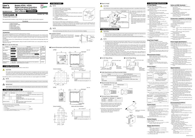 YOKOGAWA UT351 user manual