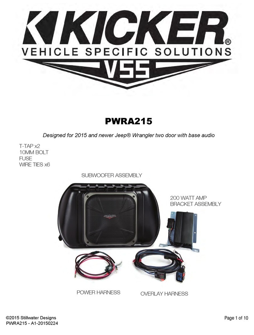 Kicker PWRA215 User manual