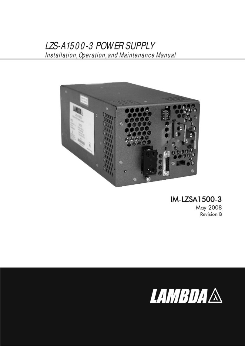 Lambda LZS-A1500-3 User manual Lambda LZS-A1500-3 User manual
