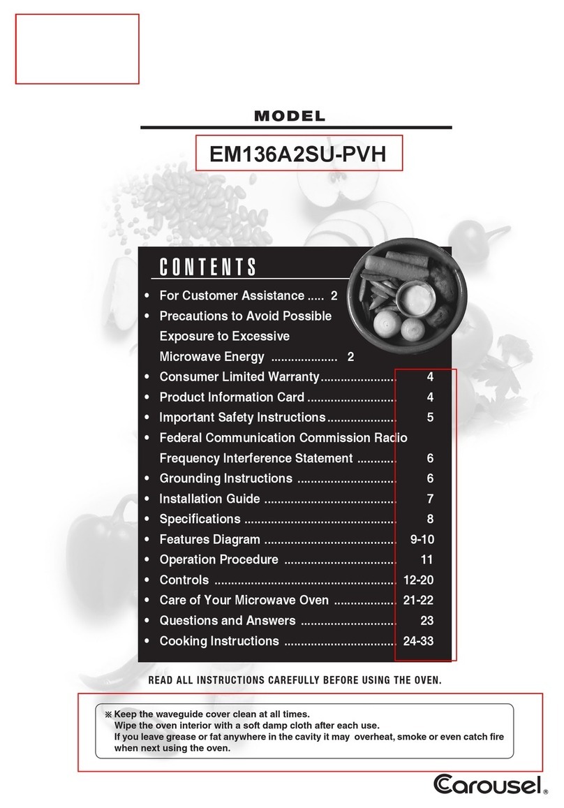 Sharp Carousel EM136A2SU-PVH User manual