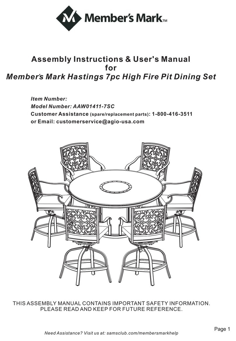 Members Mark Hastings AAW01411-7SC Assembly instructions & user manual