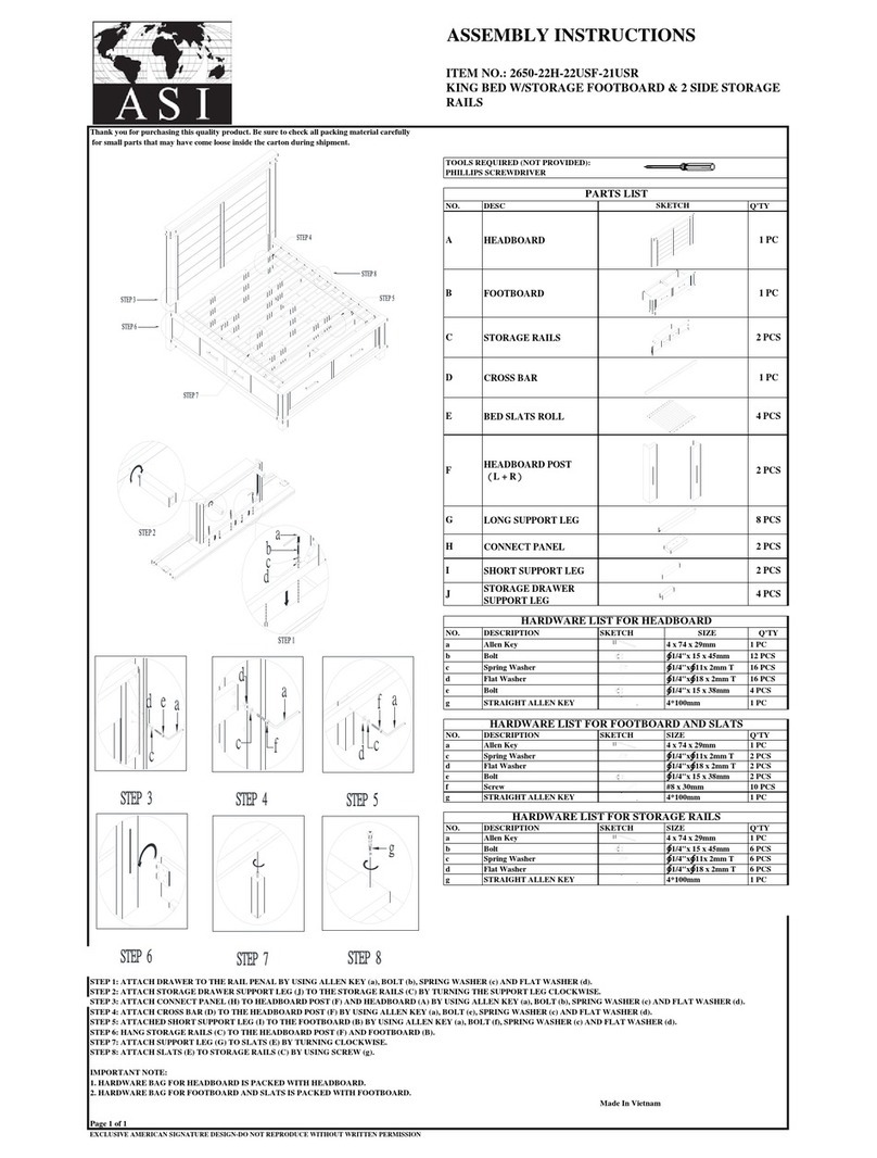 ASI 2650-22H-22USF-21USR Assembly instructions