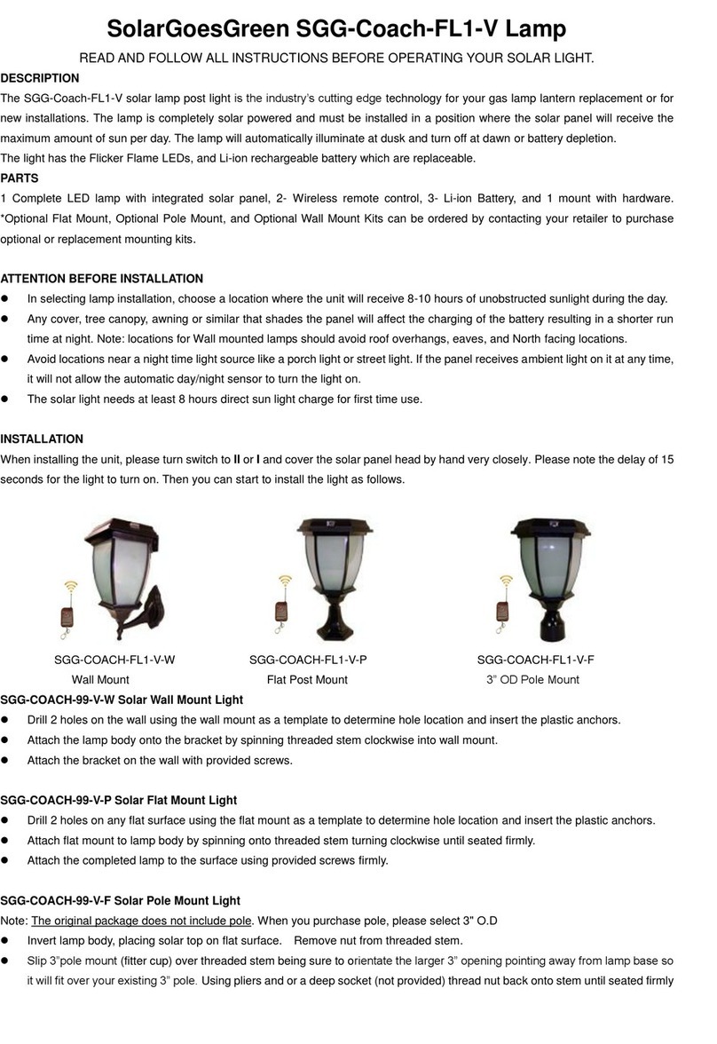 Solar Goes Green SGG-Coach-FL1-V Series manual Solar Goes Green SGG-Coach-FL1-V Series manual
