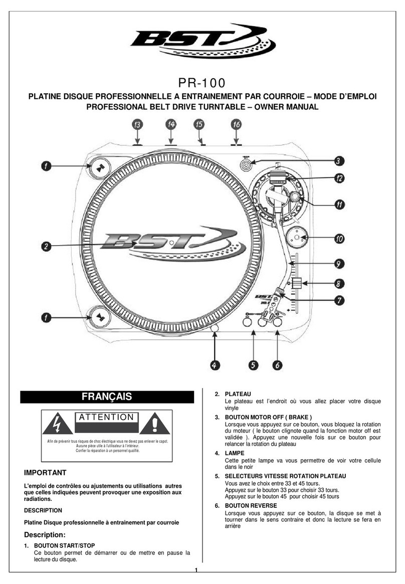 BST PR-100 owner's manual
