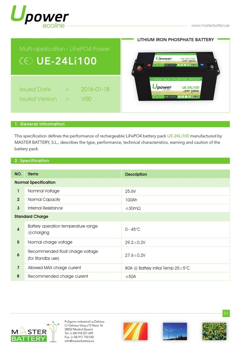 Master Battery UPOWER Ecoline UE-24Li100 manual