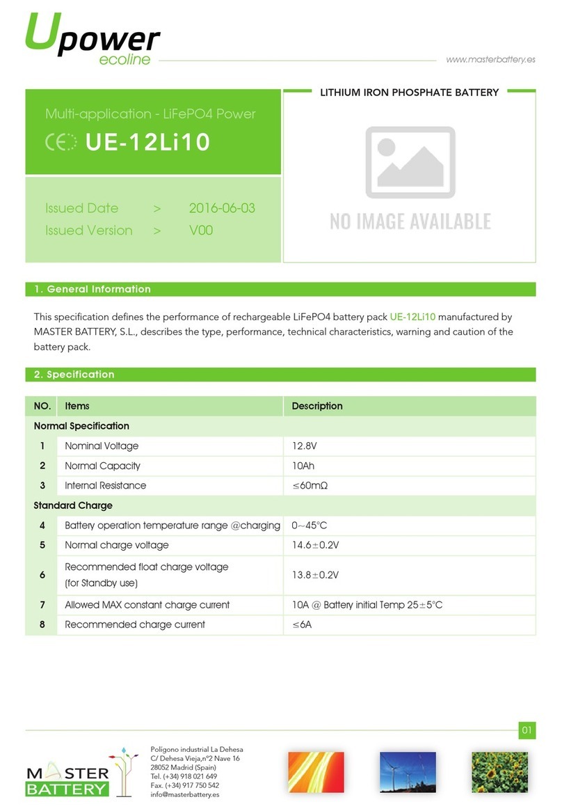 Master Battery UPOWER Ecoline UE Series manual
