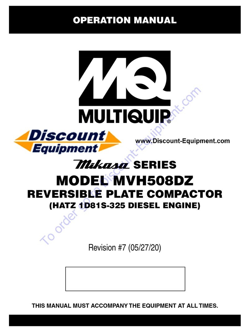 MQ Multiquip Mikasa MVH508DZ User manual