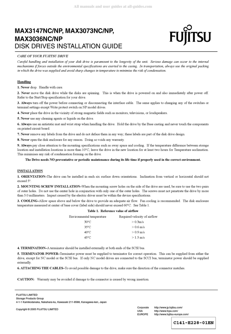Fujitsu MAX3147NP User manual