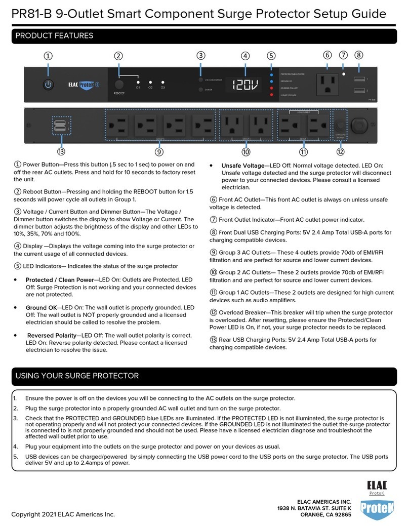 ELAC ProteK PR81-B User manual