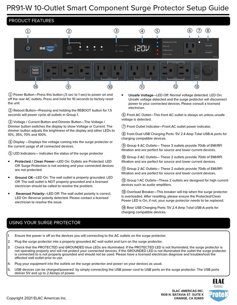 ELAC ProteK PR91-W User manual