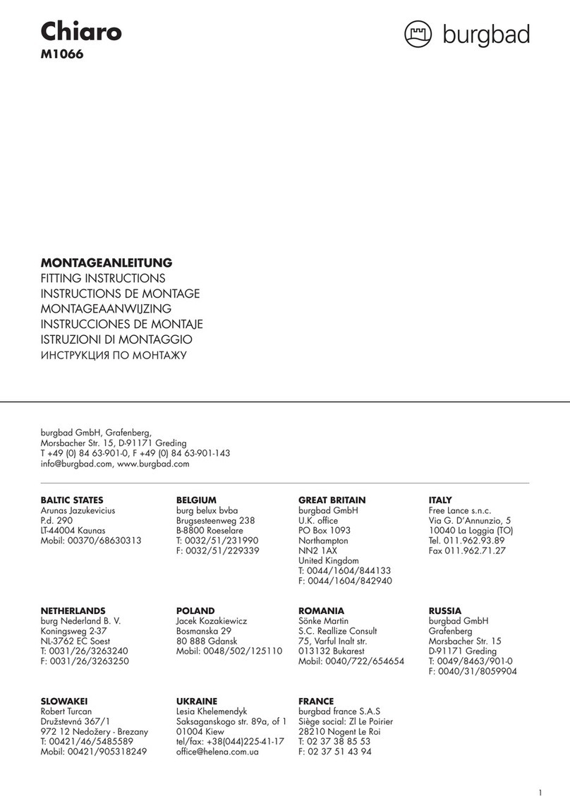 burgbad Chiaro M1066 Fitting instructions burgbad Chiaro M1066 Fitting instructions