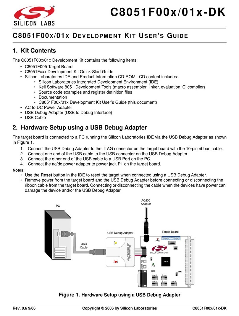 Silicon Laboratories C8051F00 DK Series user guide Silicon Laboratories C8051F00 DK Series user guide