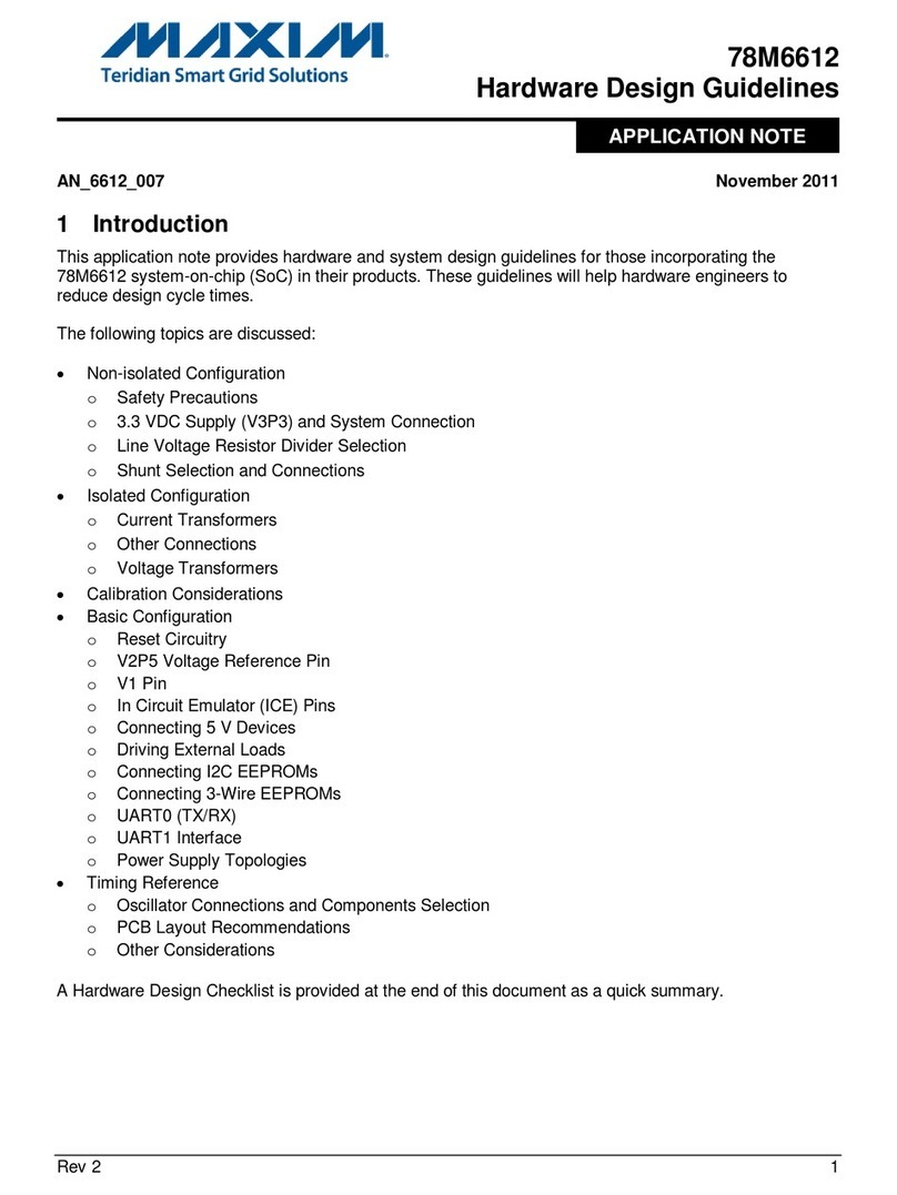 Maxim Integrated 78M6612 Hardware Design Guidelines