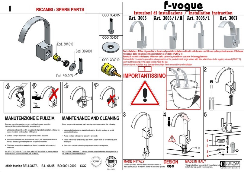 BELLOSTA f-vogue 3005/1/A User manual