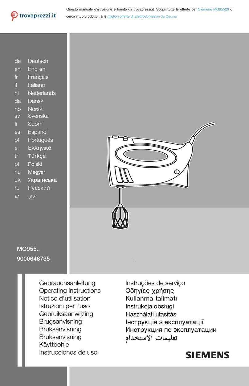 Siemens MQ95520 User manual