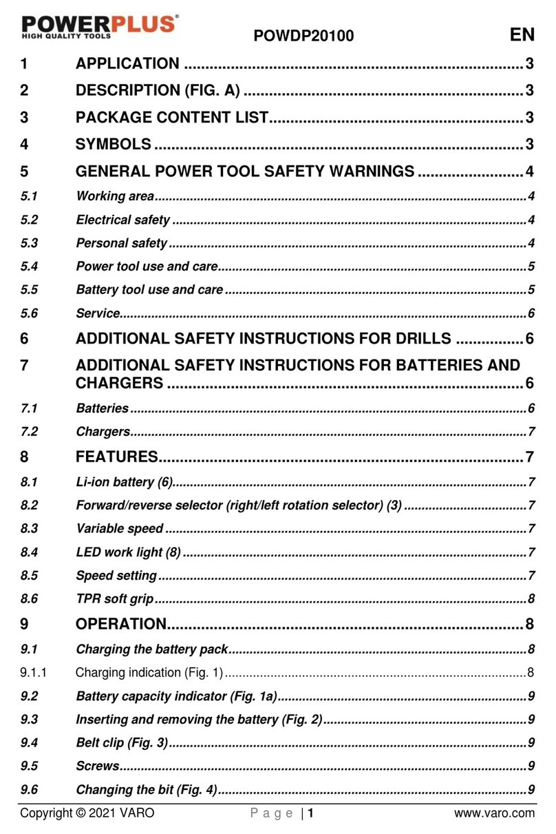Powerplus POWDP20100 manual