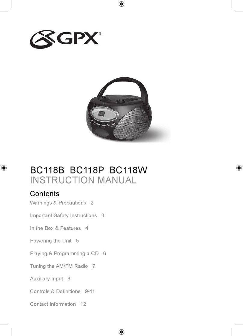 GPX BC118B User manual