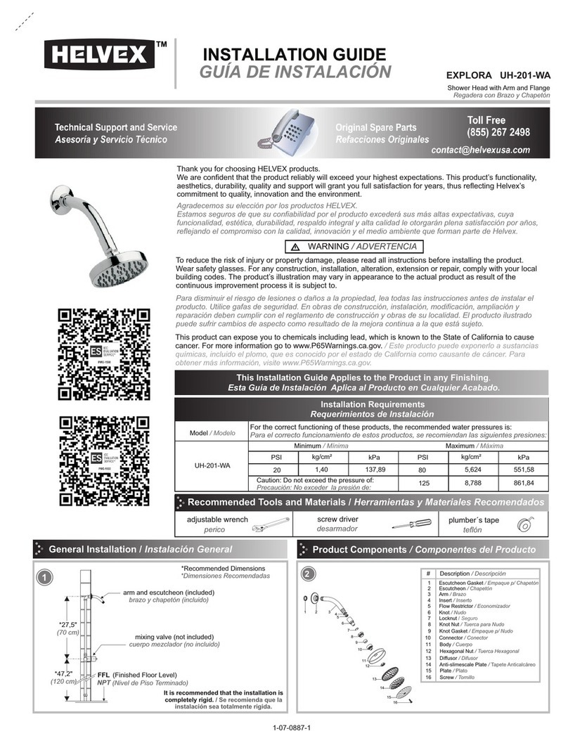 Helvex EXPLORA UH-201-WA User manual