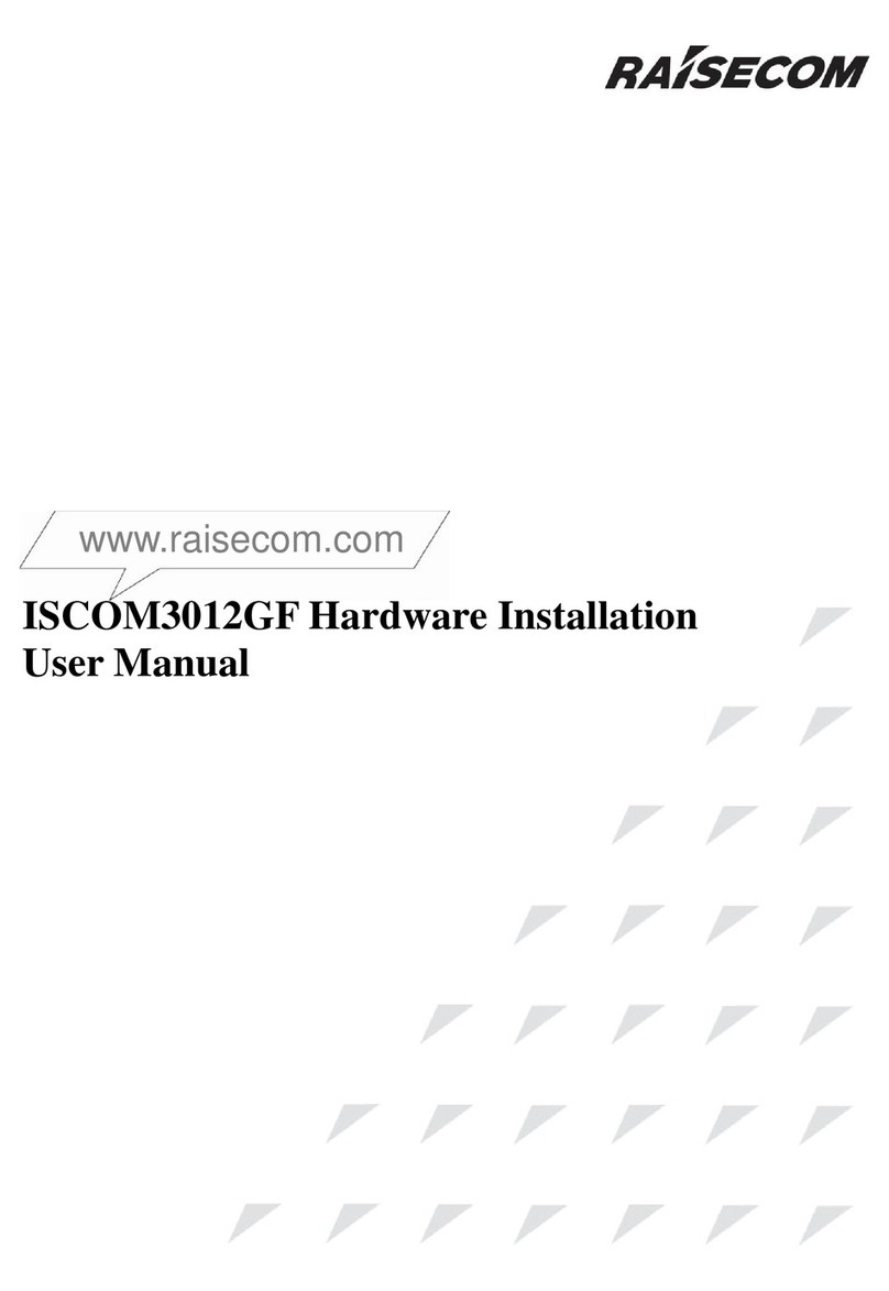 Raisecom ISCOM3012GF Hardware Installation User Manual