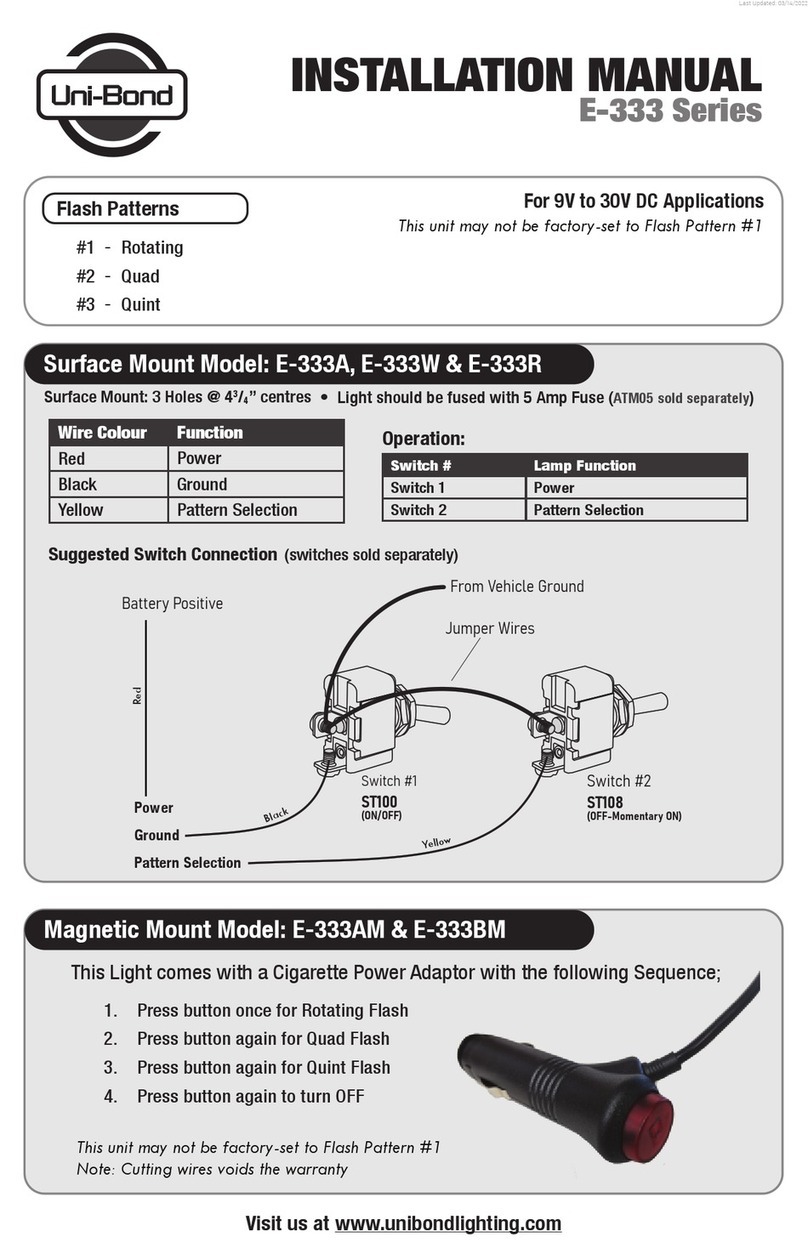 Uni-bond E-333A User manual