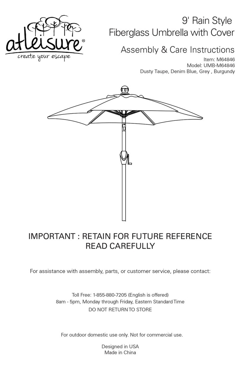Atleisure UMB-M64846 Installation guide