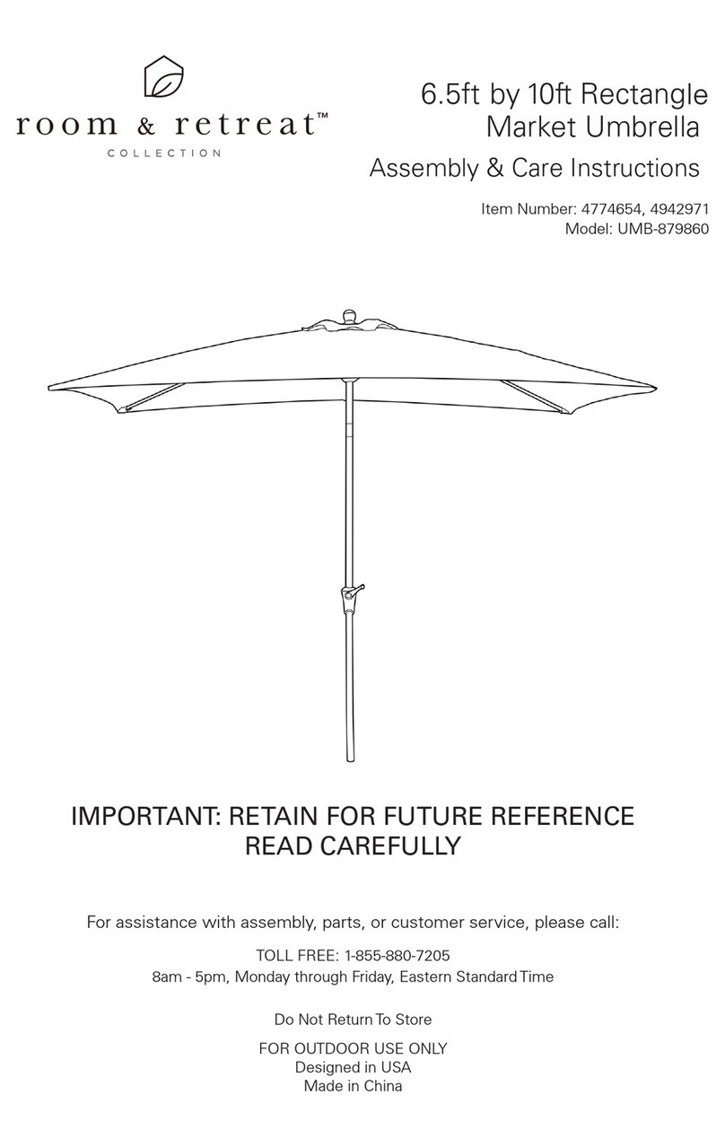 room & retreat UMB-879860 Assembly & care instructions