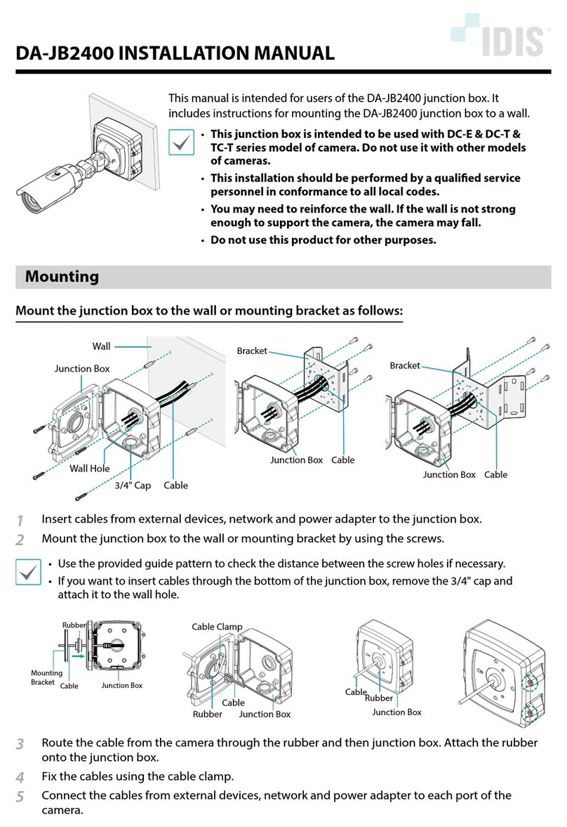 Idis DA-JB2400 installation manual