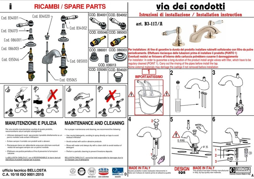BELLOSTA Via Dei Condotti B3-117/A User manual