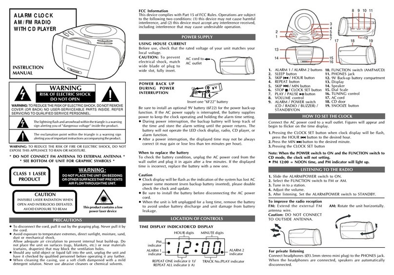 Audiovox CD1821 instruction manual