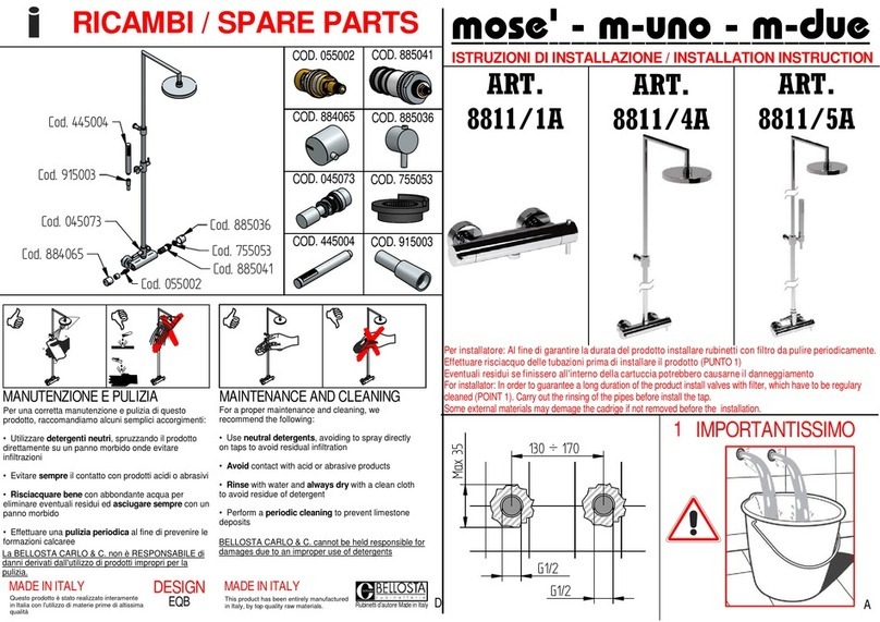 BELLOSTA M-Uno 8811/1A Installation instruction