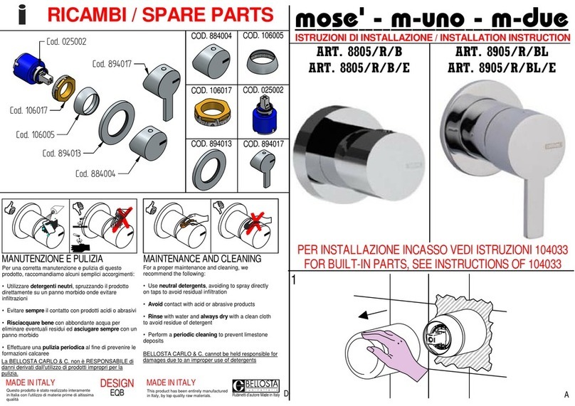 BELLOSTA M-Uno 8805/R/B Installation instruction