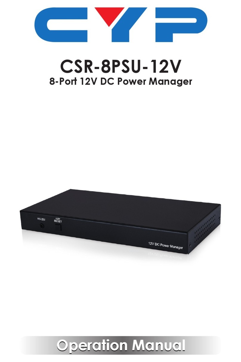 CYP CSR-8PSU-12V User manual