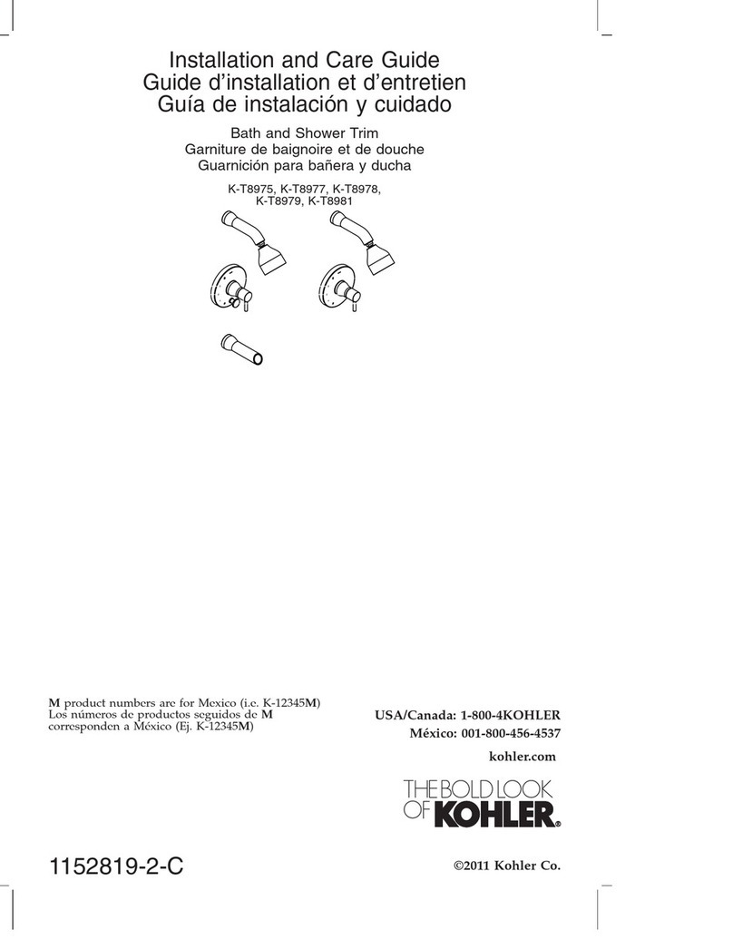 Kohler Toobi K-T8975 Assembly instructions Kohler Toobi K-T8975 Assembly instructions