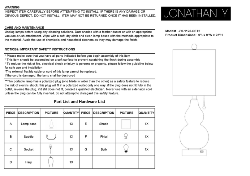 JONATHAN Y JYL1125-SET2 User manual