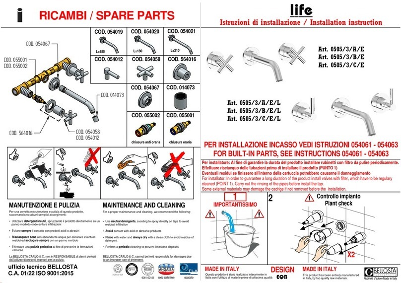 BELLOSTA Life 0505/3/A/E Installation instruction