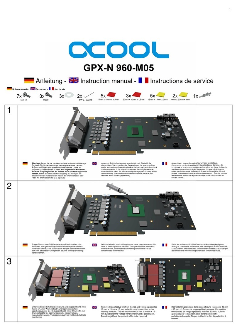 Alphacool GPX-N 960-M05 instruction manual