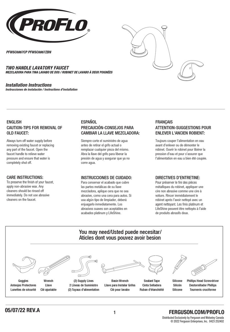 ProFlo Alvord PFWSC6867CP installation instructions