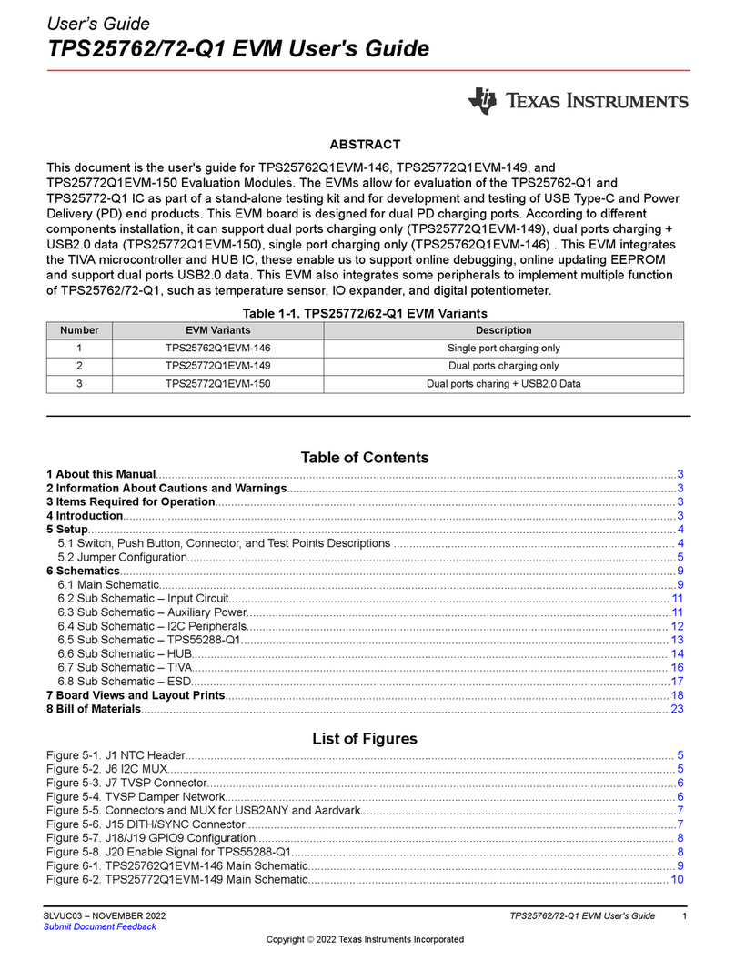 Texas Instruments TPS25762Q1EVM-146 user guide