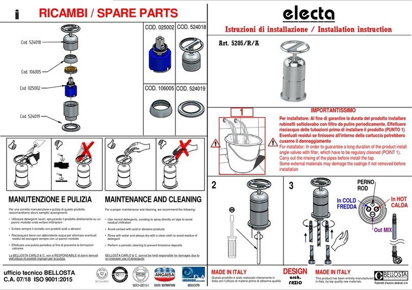 BELLOSTA Electa 5205/R/A Installation instruction BELLOSTA Electa 5205/R/A Installation instruction