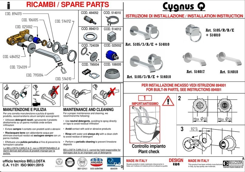 BELLOSTA Cygnus Q 5105/3/A/E User manual BELLOSTA Cygnus Q 5105/3/A/E User manual